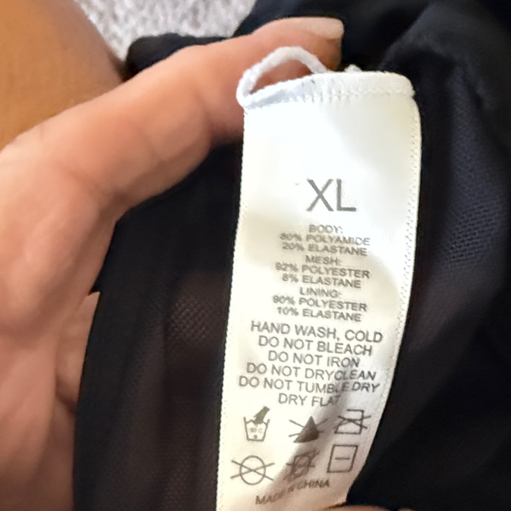 Classic Black One-Piece Swimsuit swim dress - Picture 6 of 6